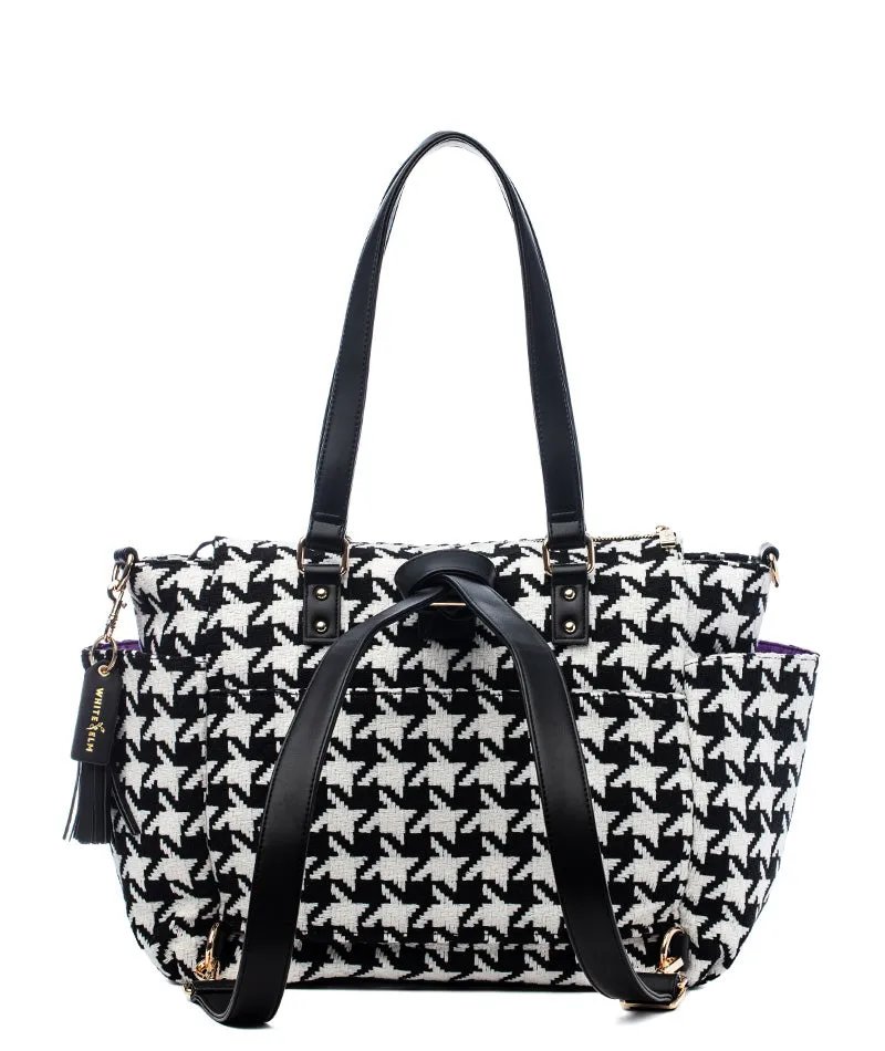 Gemini Convertible Backpack - Houndstooth