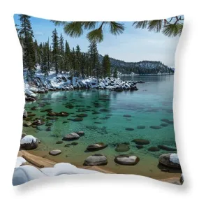Glistening Cove By Brad Scott - Throw Pillow