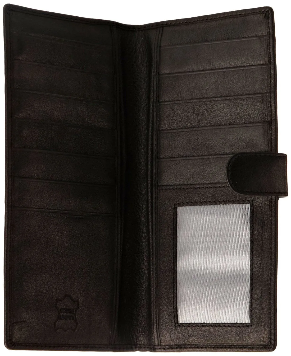 Green womens' purse - leather 12 card tab wallet #LW04 Green
