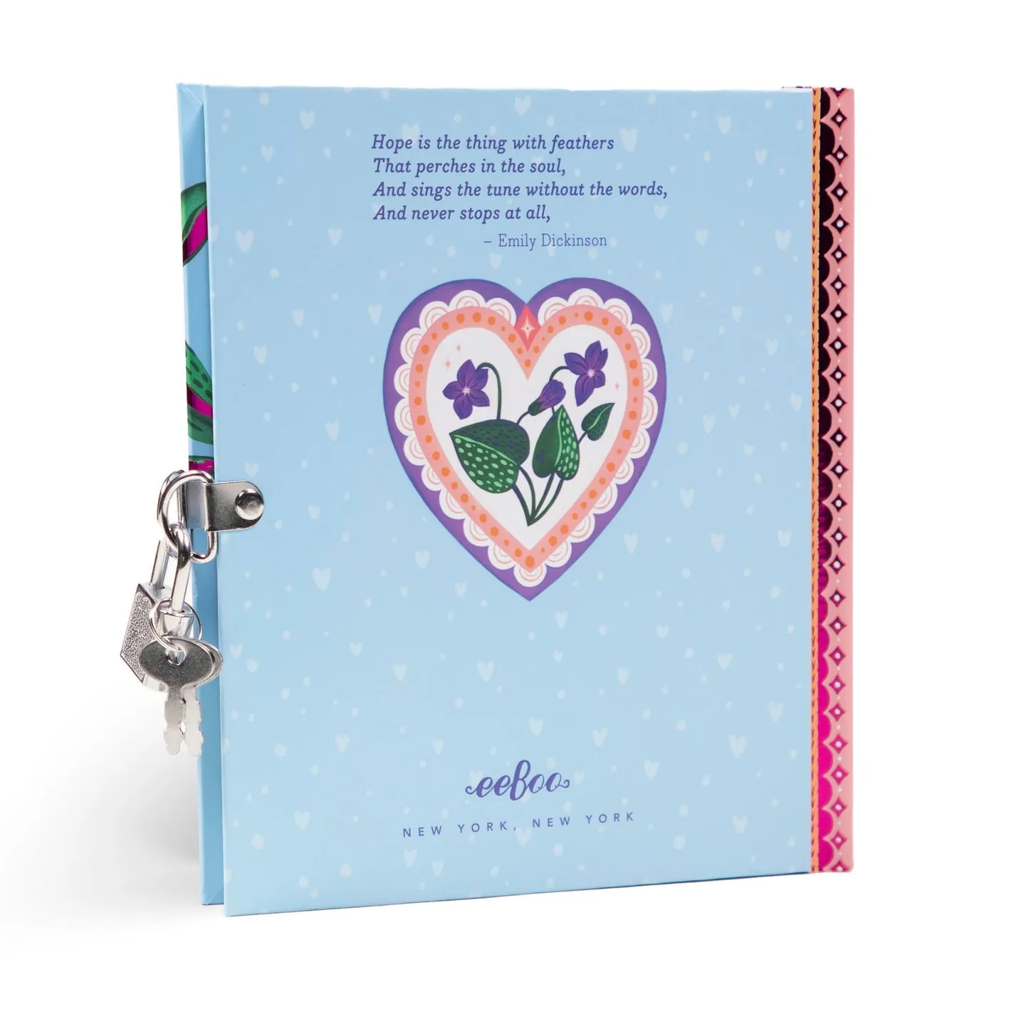 Hearts & Birds Kid's Lock & Key Diary