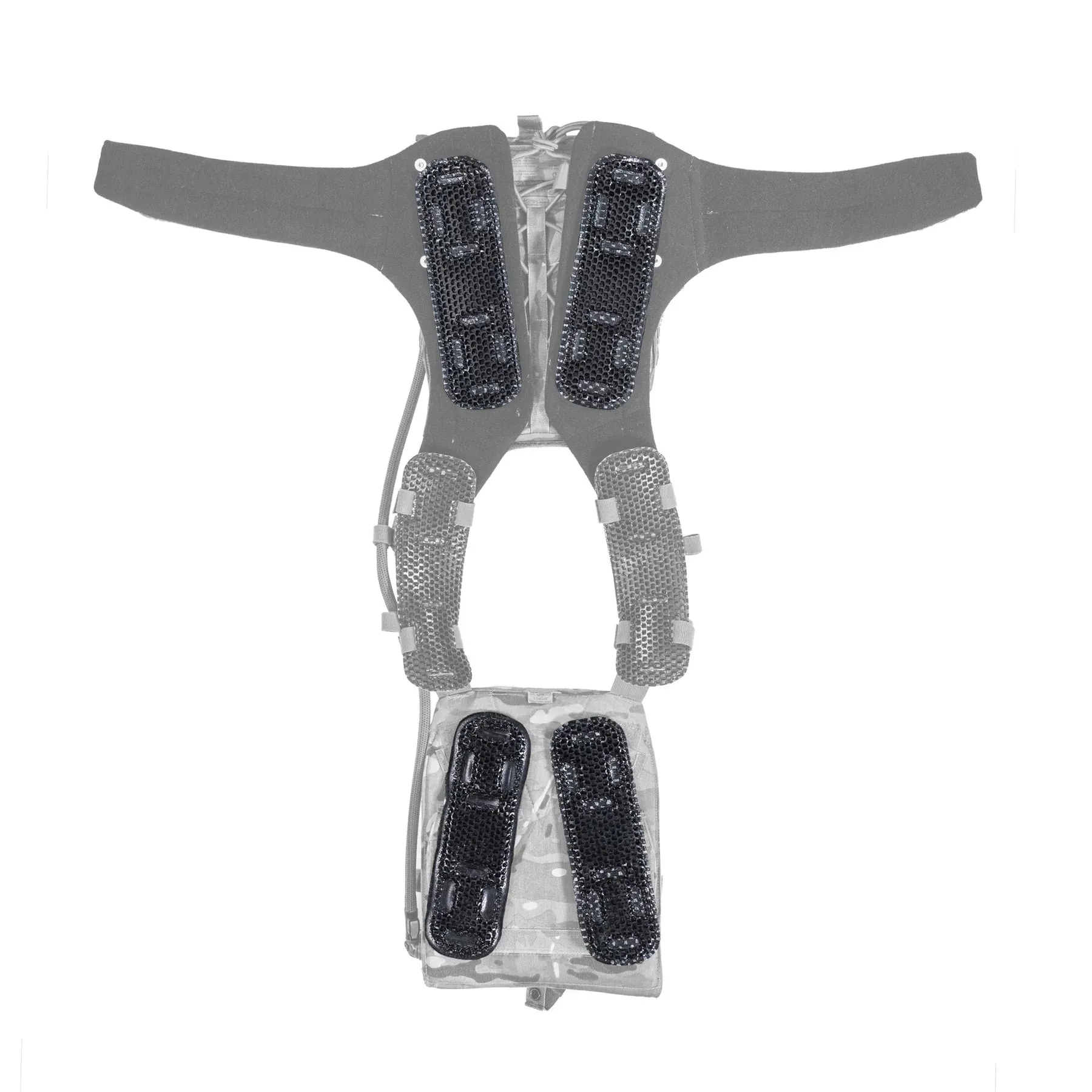ICEVENTS® Classic Plate Carrier Ventilation Pontoons (Crye AVS Harness Pad Set, hook backing, 2 / 4 / 6 Packs, fits any loop-lined plate carrier)