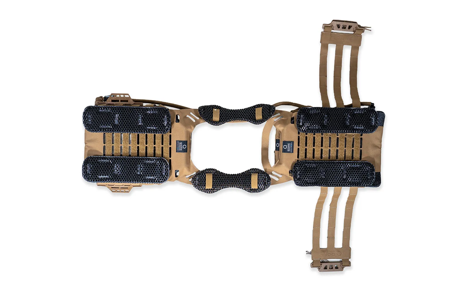 ICEVENTS® Classic Plate Carrier Ventilation Pontoons (Crye AVS Harness Pad Set, hook backing, 2 / 4 / 6 Packs, fits any loop-lined plate carrier)