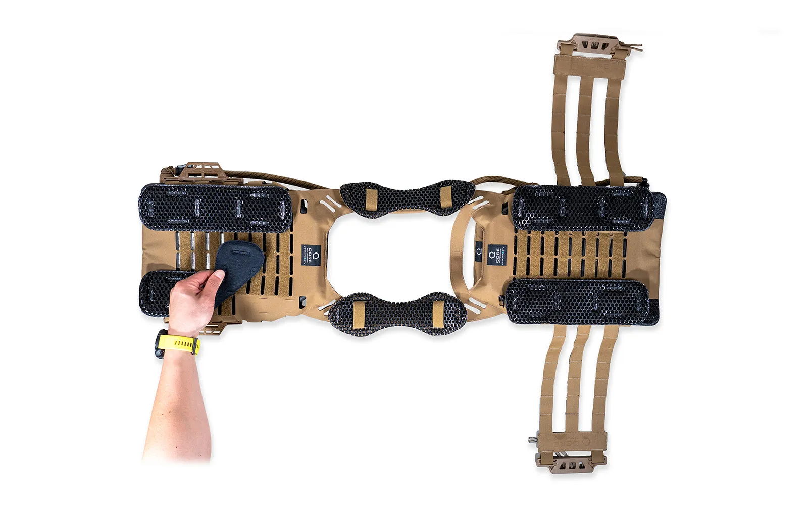 ICEVENTS® Classic Plate Carrier Ventilation Pontoons (Crye AVS Harness Pad Set, hook backing, 2 / 4 / 6 Packs, fits any loop-lined plate carrier)