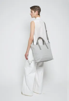 ISAAC REINA Cotton Canvas Pilot Bag in Military Gray