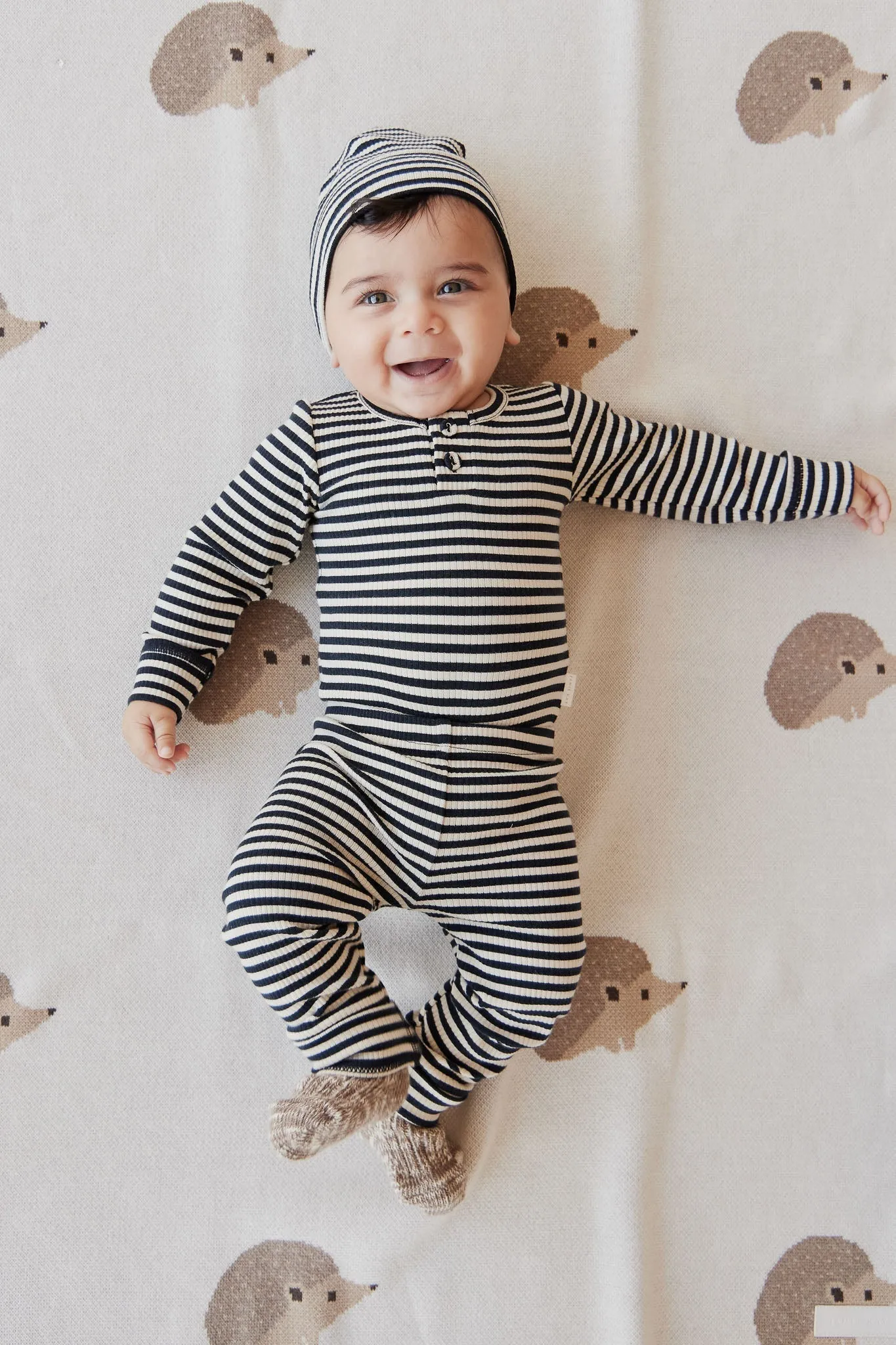 Jamie Kay - Organic Cotton Modal Elastane Legging (Narrow Stripe Constellation)