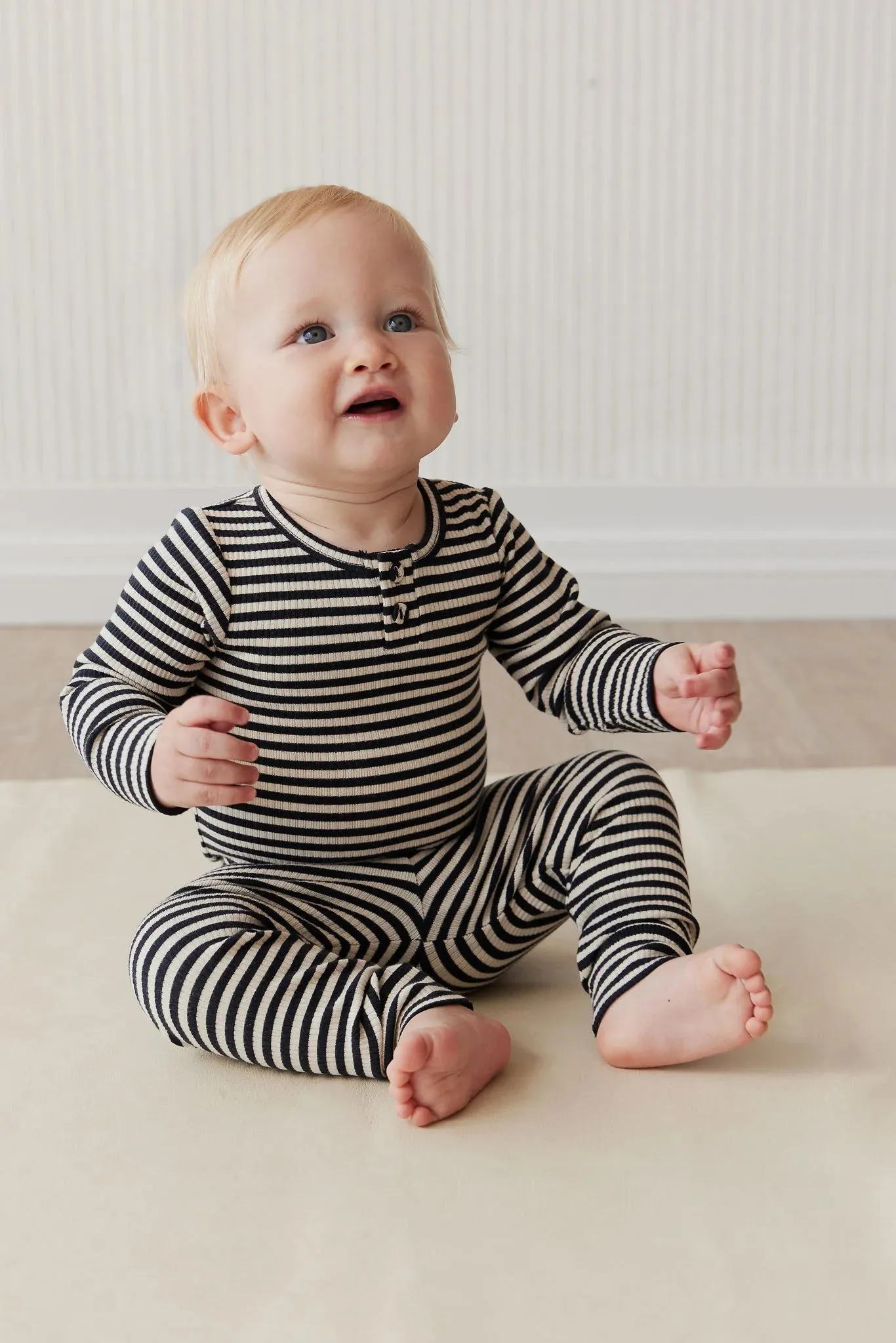 Jamie Kay - Organic Cotton Modal Elastane Legging (Narrow Stripe Constellation)