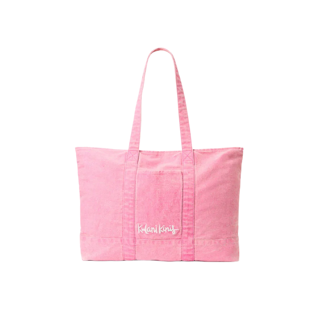 Kulani Kinis Weekender Beach Tote Bag - Pink Denim