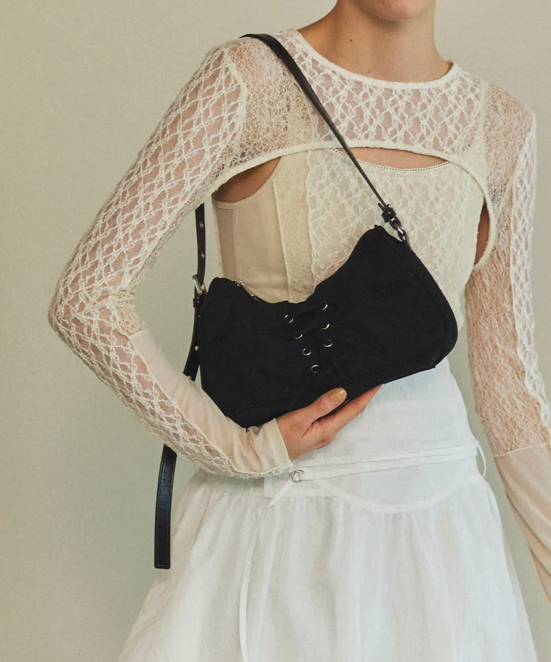 Lace Up Saddle Bag