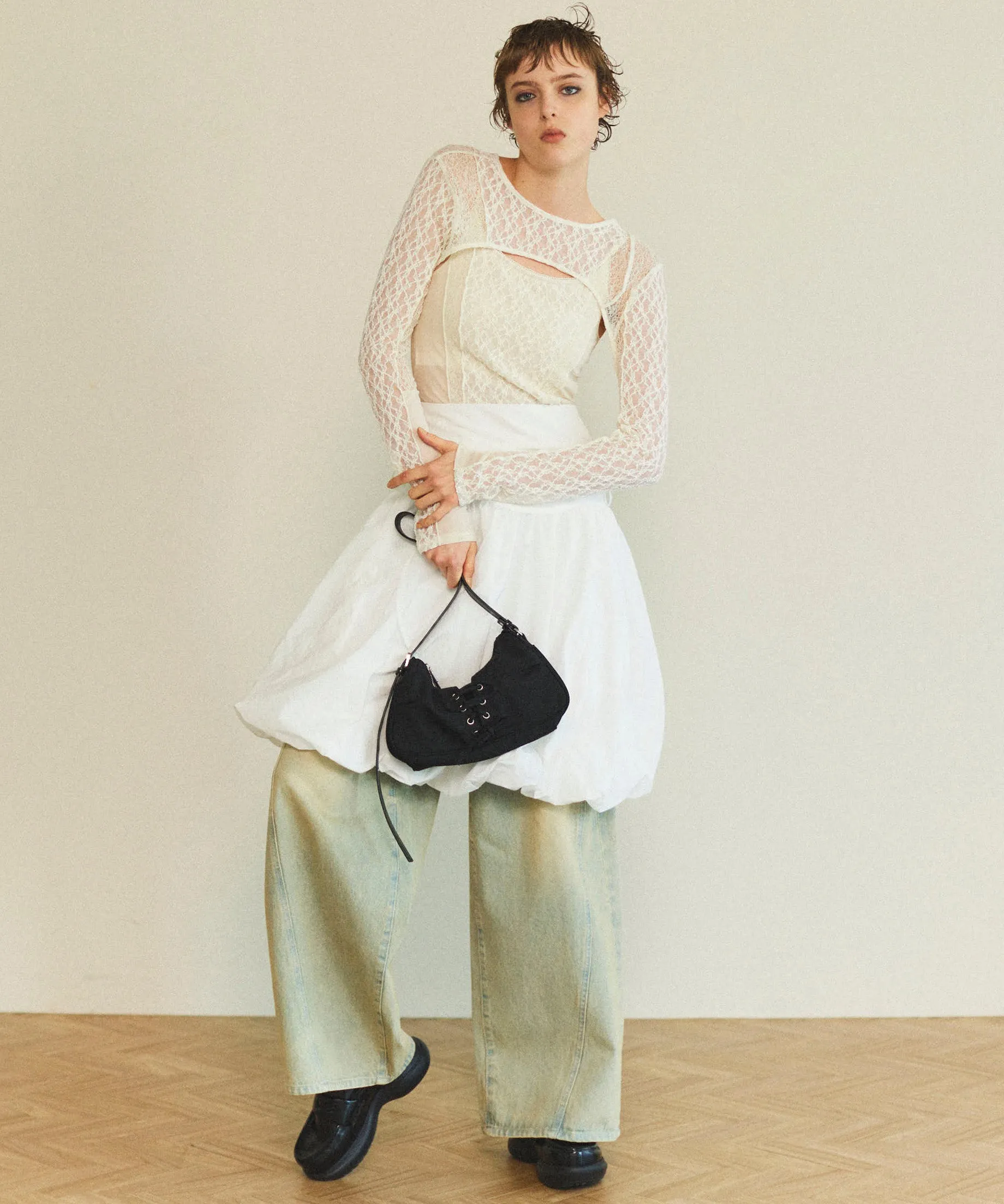 Lace Up Saddle Bag