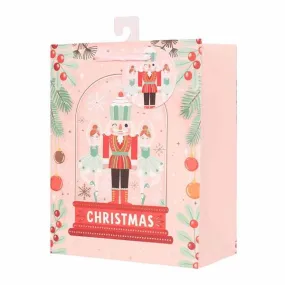 Medium Christmas Nutcracker Suite In Cloche Gift Bag - 18cm x 23cm x 10cm