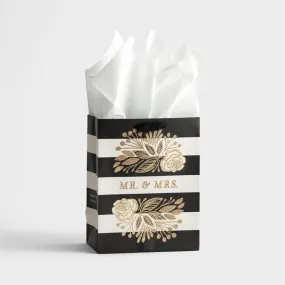 Medium Gift Bag with Tissue Wedding - Mr. & Mrs. - J4258