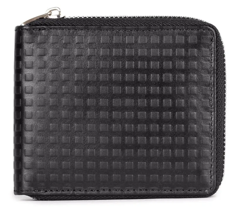 Men's Leather Wallet with RFID Protection | Multiple Compartments | 12cm | Black