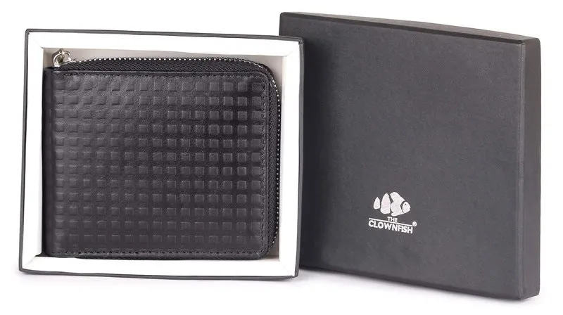 Men's Leather Wallet with RFID Protection | Multiple Compartments | 12cm | Black