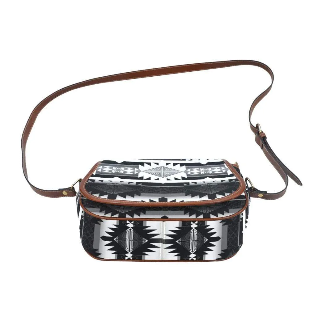 Okotoks Black and White Saddle Bag/Small