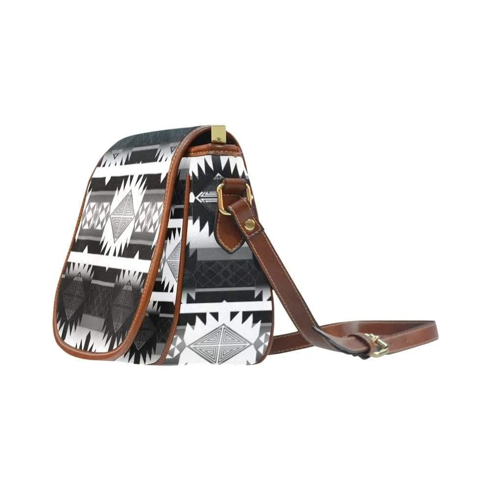 Okotoks Black and White Saddle Bag/Small
