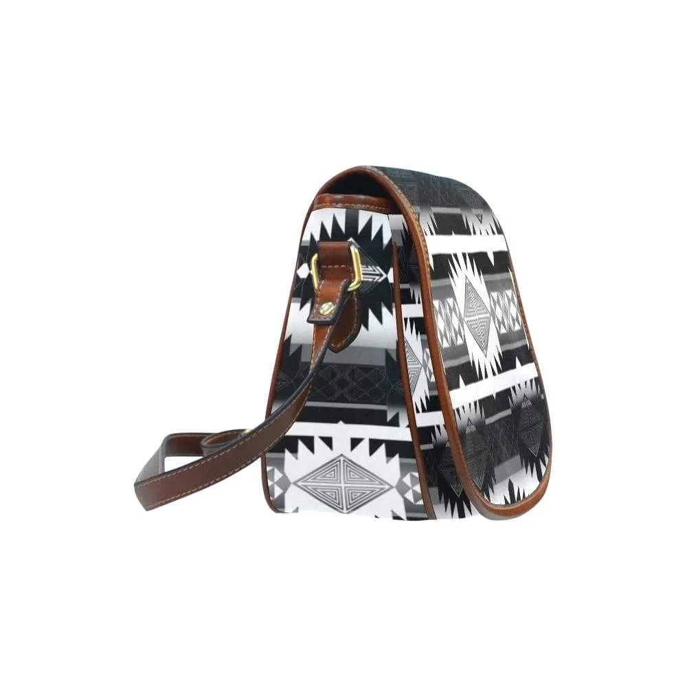 Okotoks Black and White Saddle Bag/Small