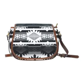 Okotoks Black and White Saddle Bag/Small