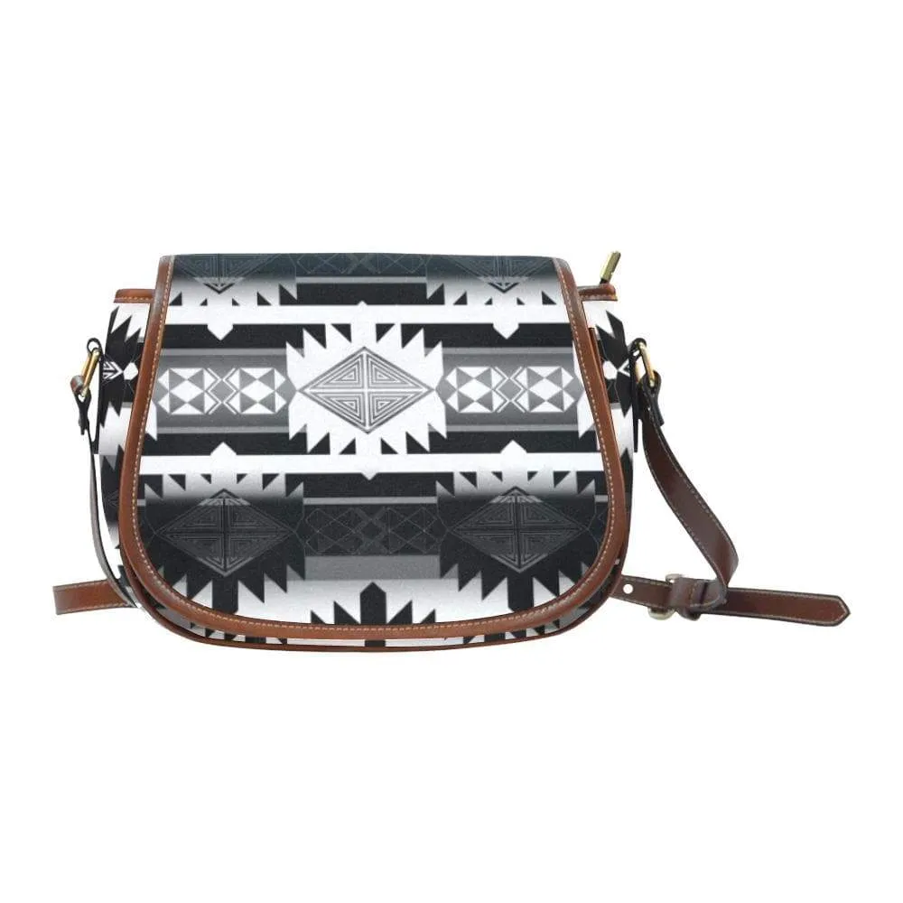 Okotoks Black and White Saddle Bag/Small
