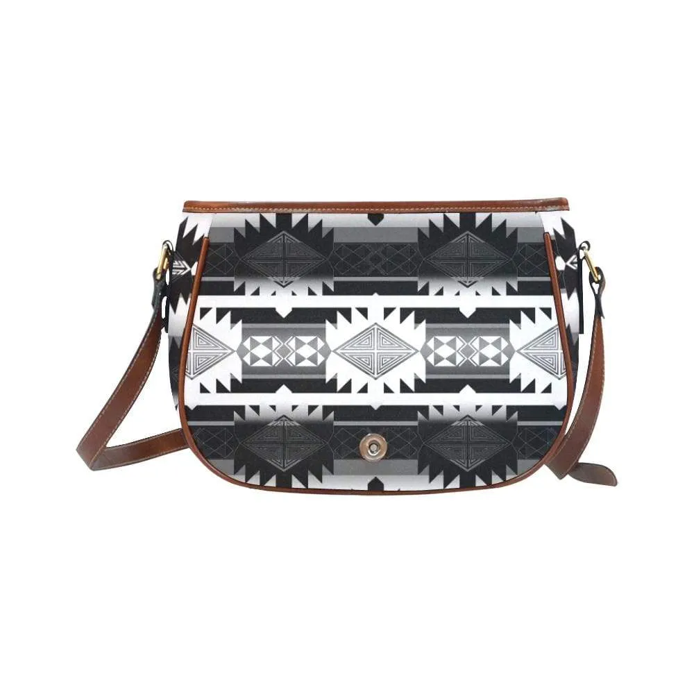 Okotoks Black and White Saddle Bag/Small