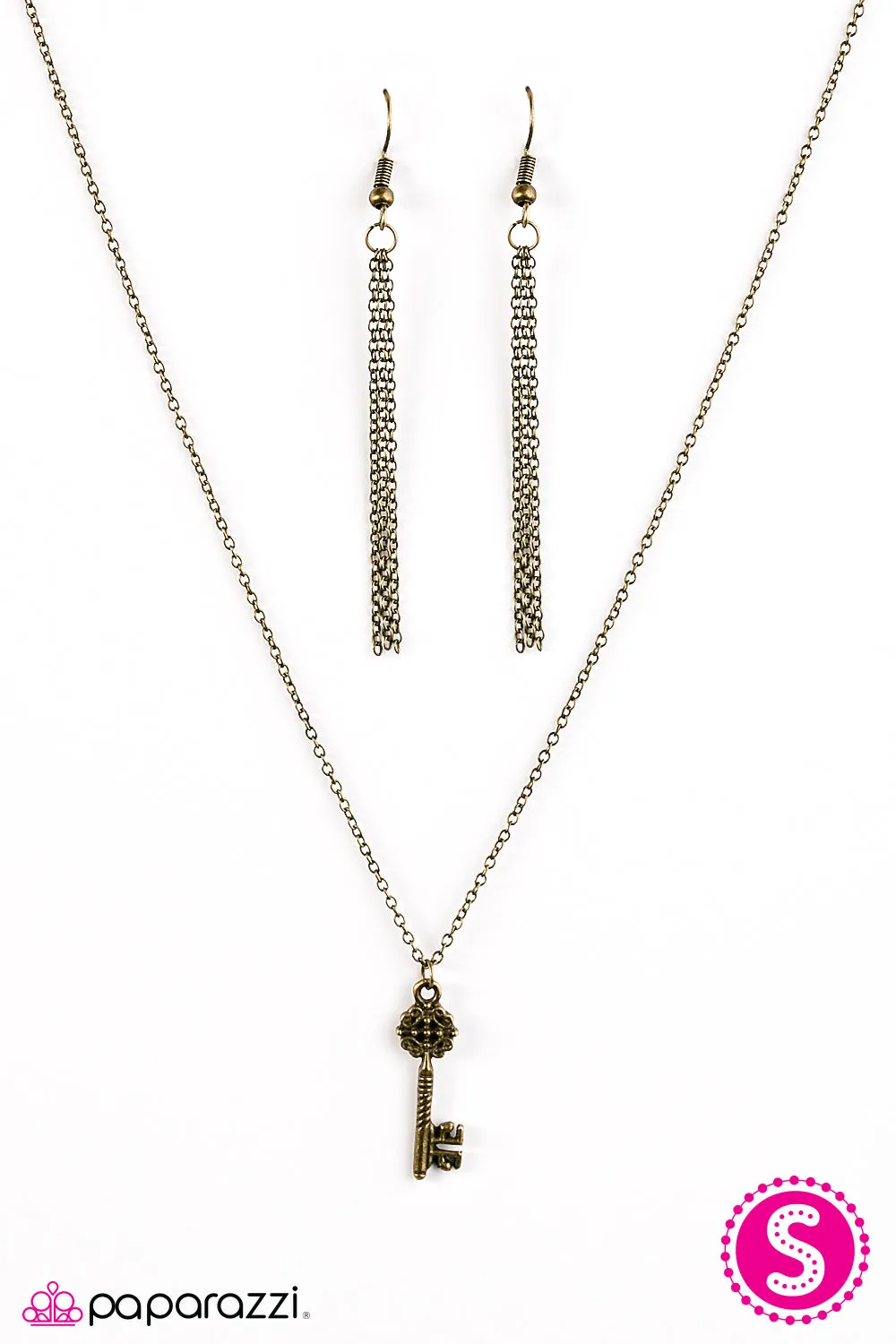 Open Door Jewelry - Best Kept Secret - Brass Necklace - Paparazzi Accessories