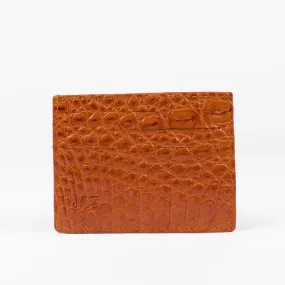 Peanut Genuine Crocodile Skin Credit Card Case