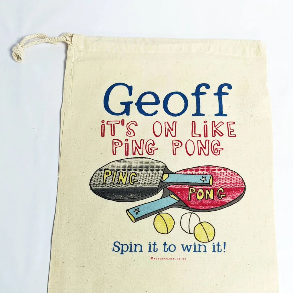 Personalised Table Tennis Kit Bag