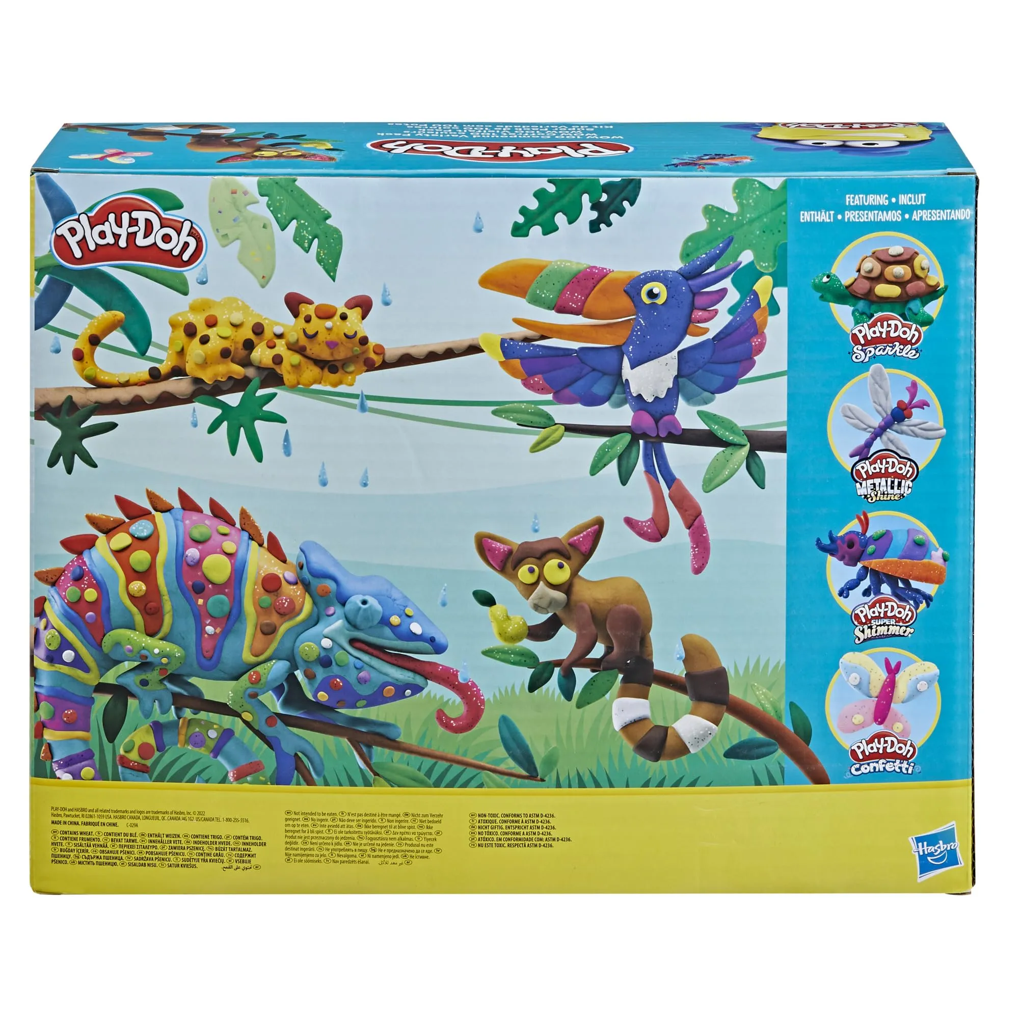 Play-Doh Wow 100 Bulk Modeling Compound Variety Pack, 100 Cans Including Sparkle, Super Shimmer, Metallic and Confetti, Back to School Gifts & Prizes, Preschool Toys, Ages 3 