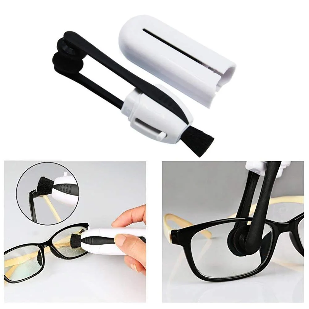 Portable cleaning tool for glasses