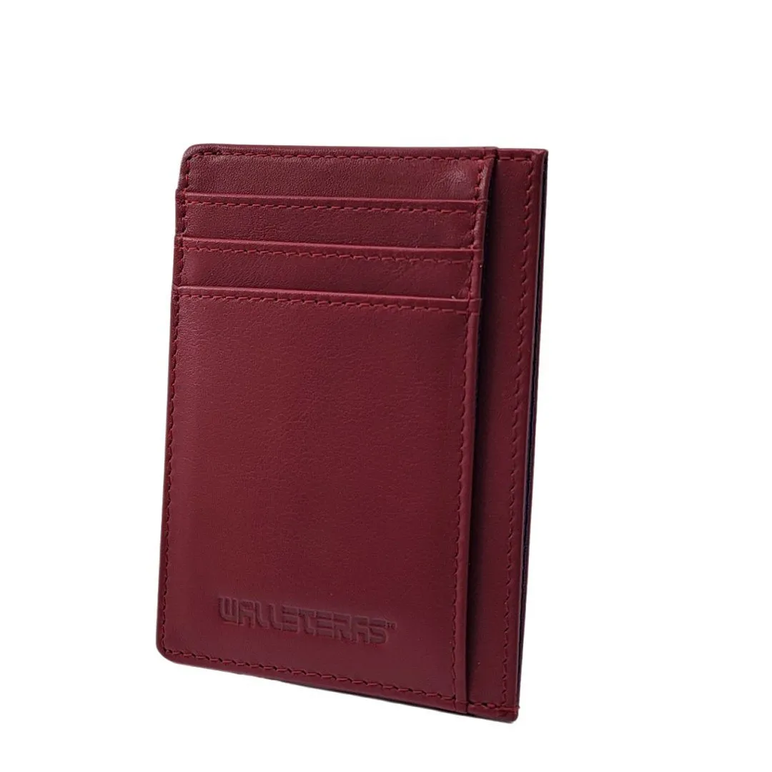 RFID Leather Card Holder with ID and Cash Pocket - DEC