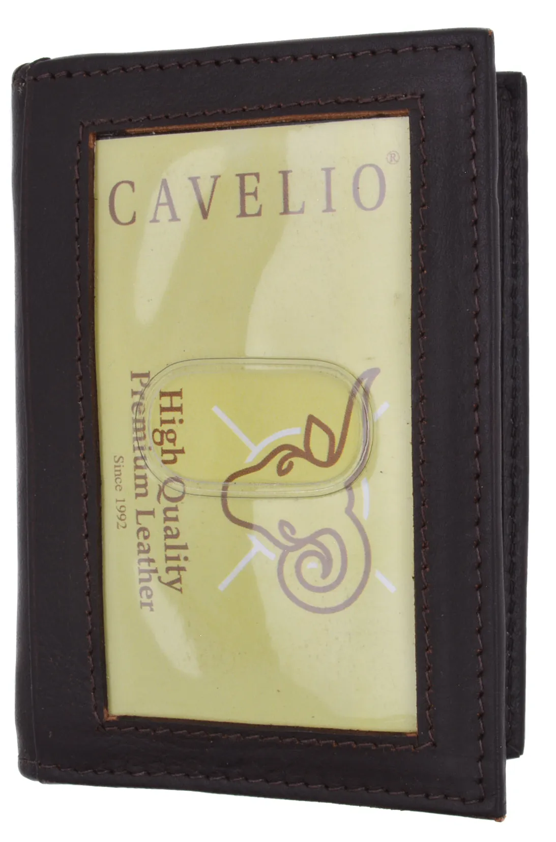 RFID Mens LEATHER Bifold Wallet ID Credit Card Holder Front Pocket Black Brown Gift Box