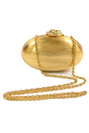 Rodo Vintage Gold Hard Case Evening Clutch or Shoulder Bag