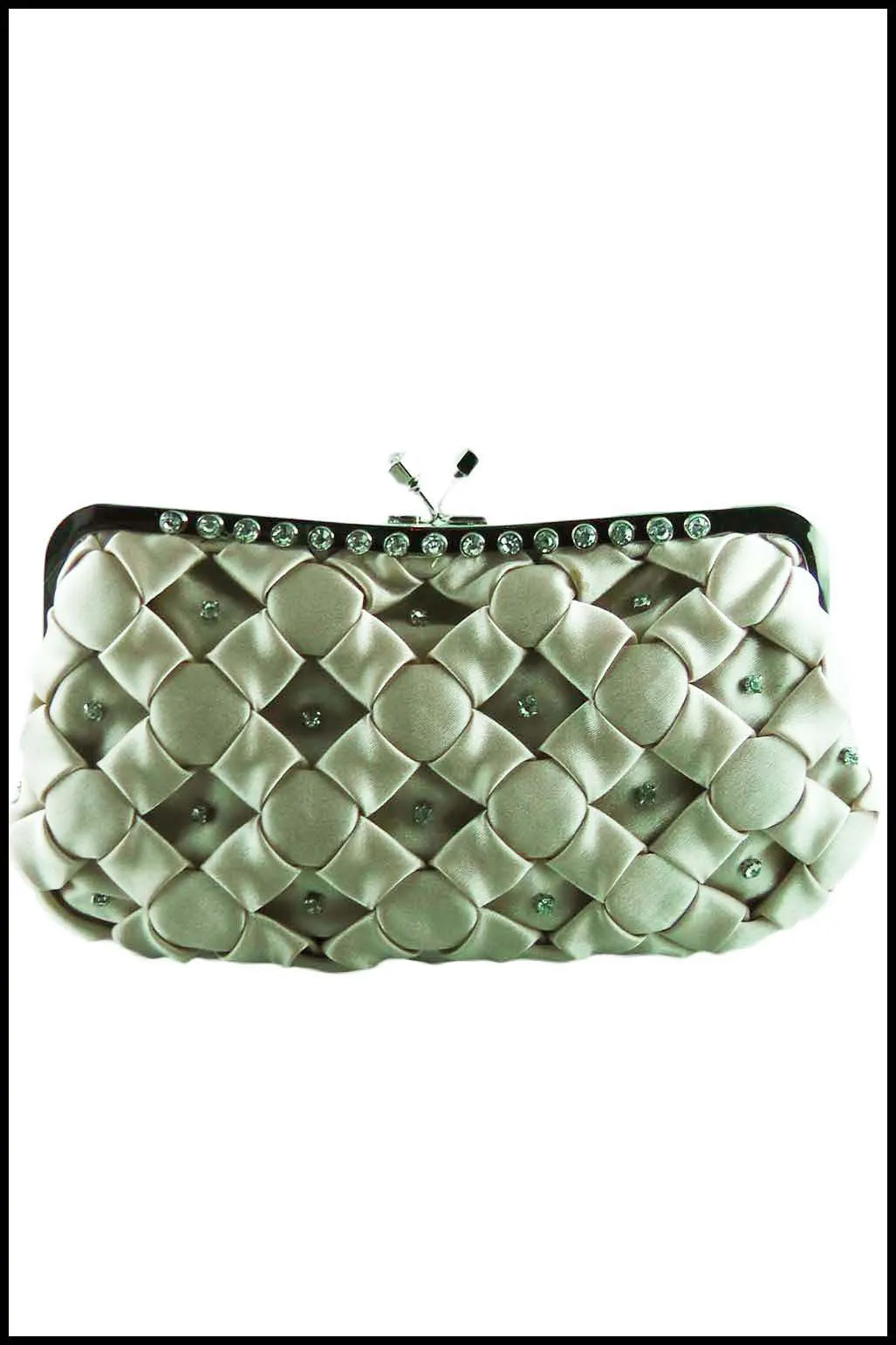 Satin and Rhinestone Evening Bag