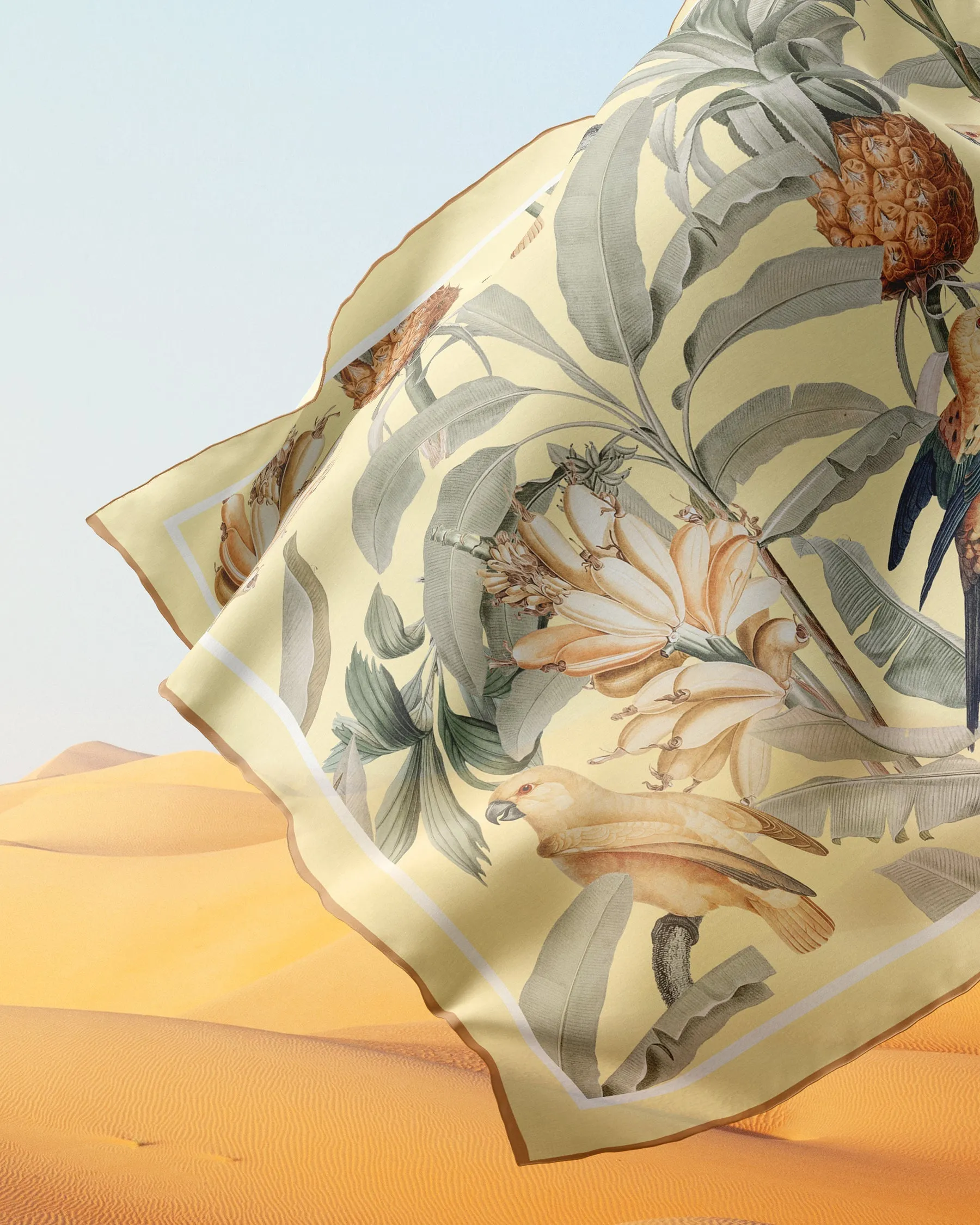 Savanna Silk-Cotton Pareo in Tropical Oasis Print