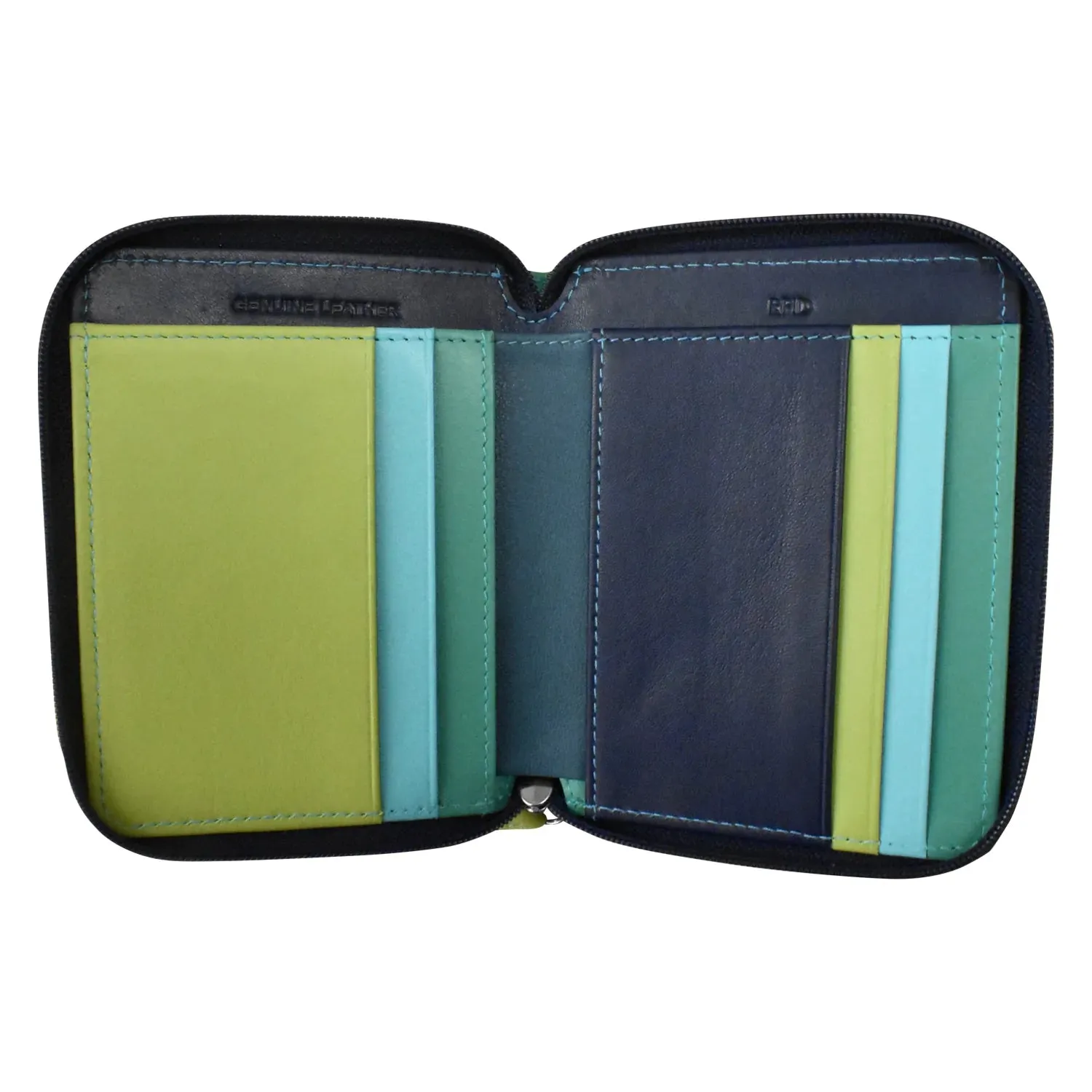 Serenity Multi-Small Zip Rfid Leather Wallet