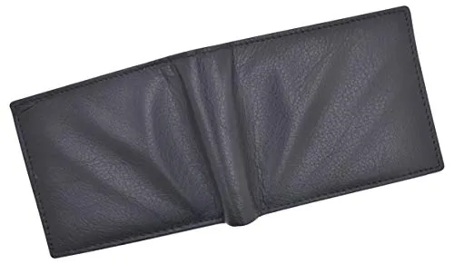 Slim Mens Bifold Wallet Premium Leather Credit Card ID Holder Key Pocket Wallet