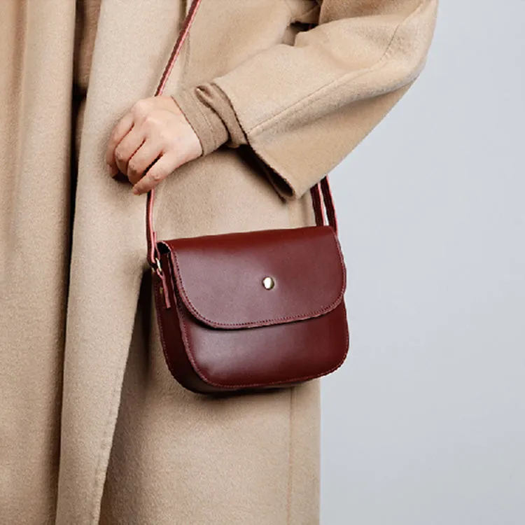 Stylish Womens Leather Saddle Bag Crossbody Bags Purse for Women