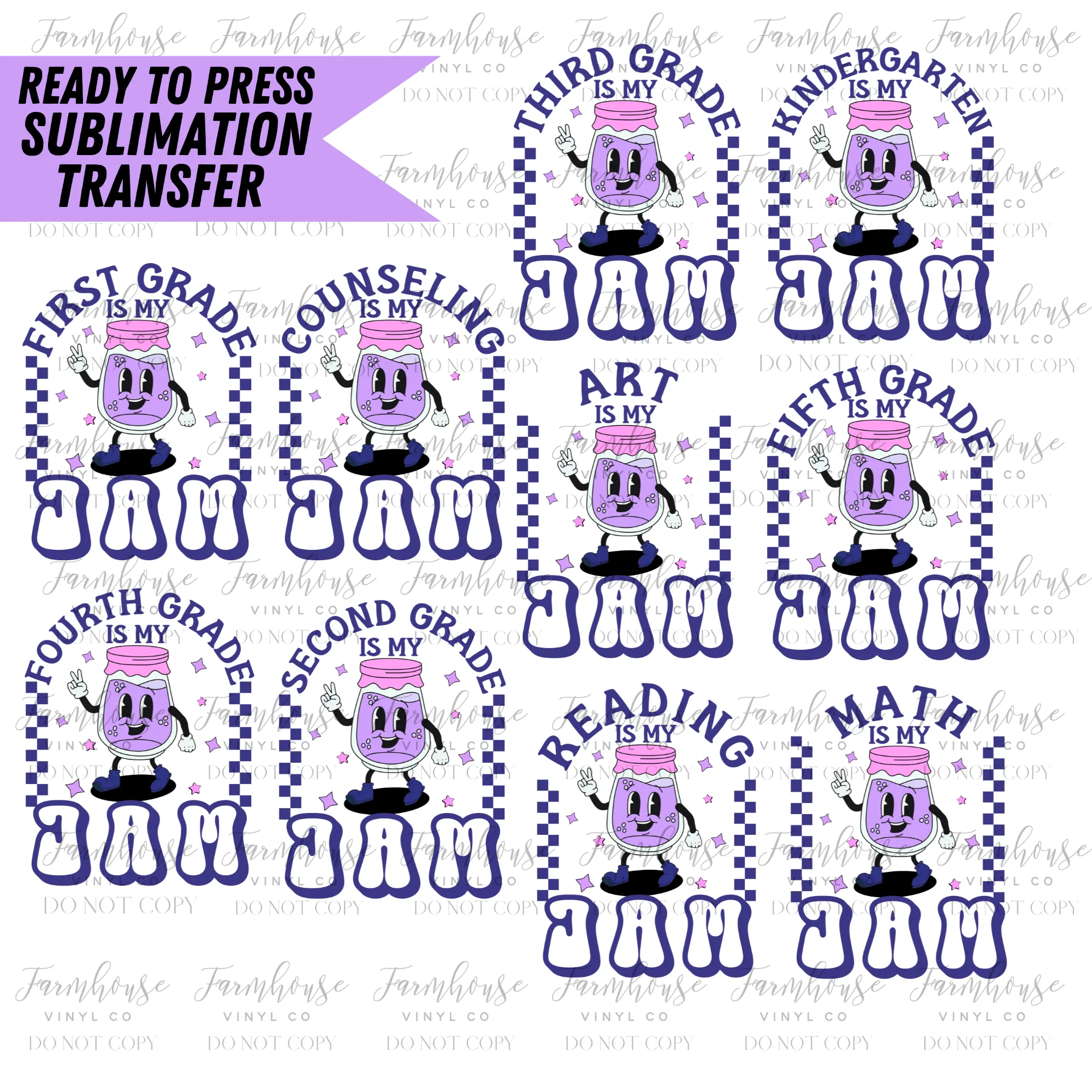 Teaching Is My Jam Ready To Press Sublimation Transfer