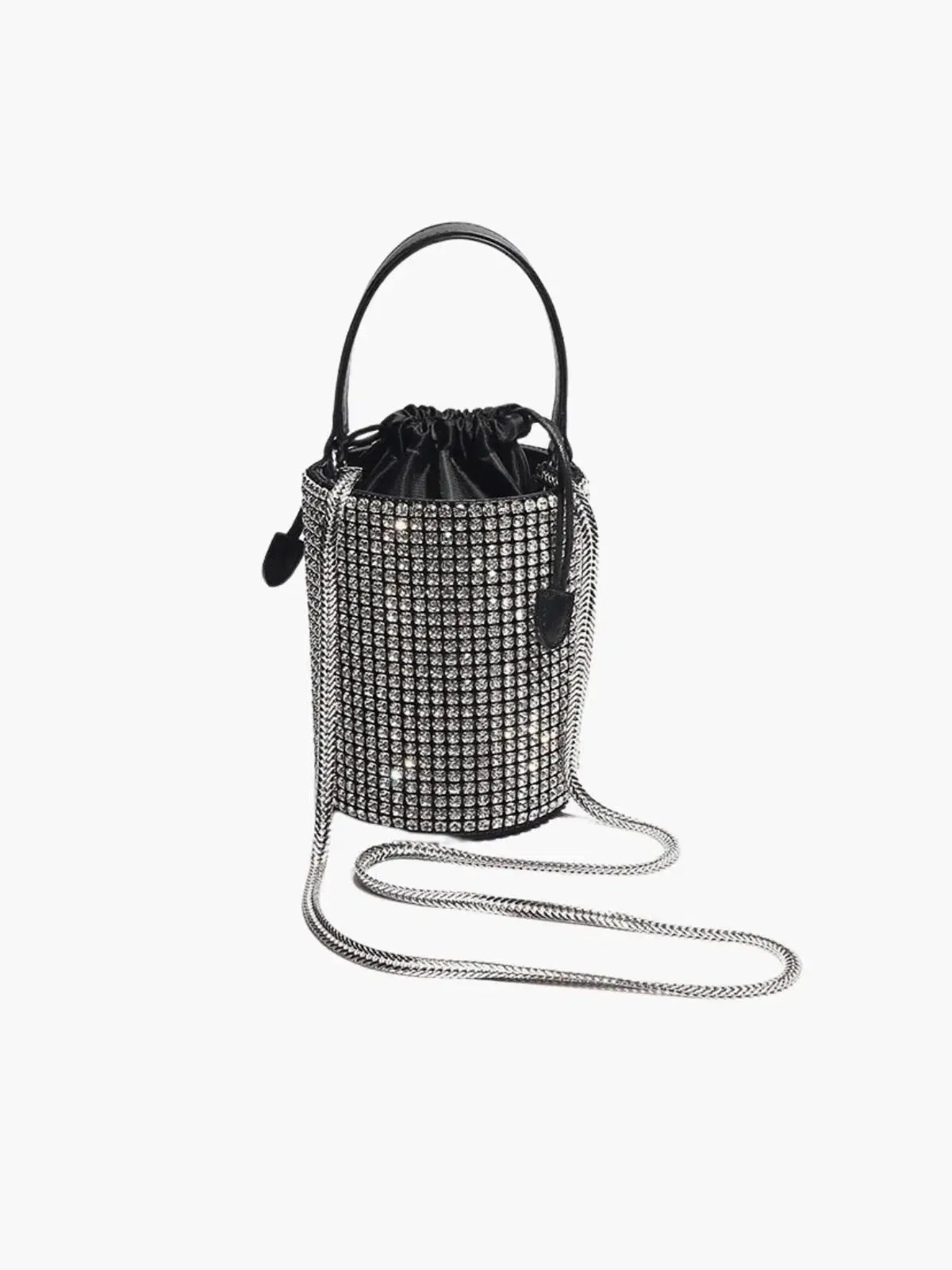 Thalia – Rhinestone mesh – Glam crystal bucket bag