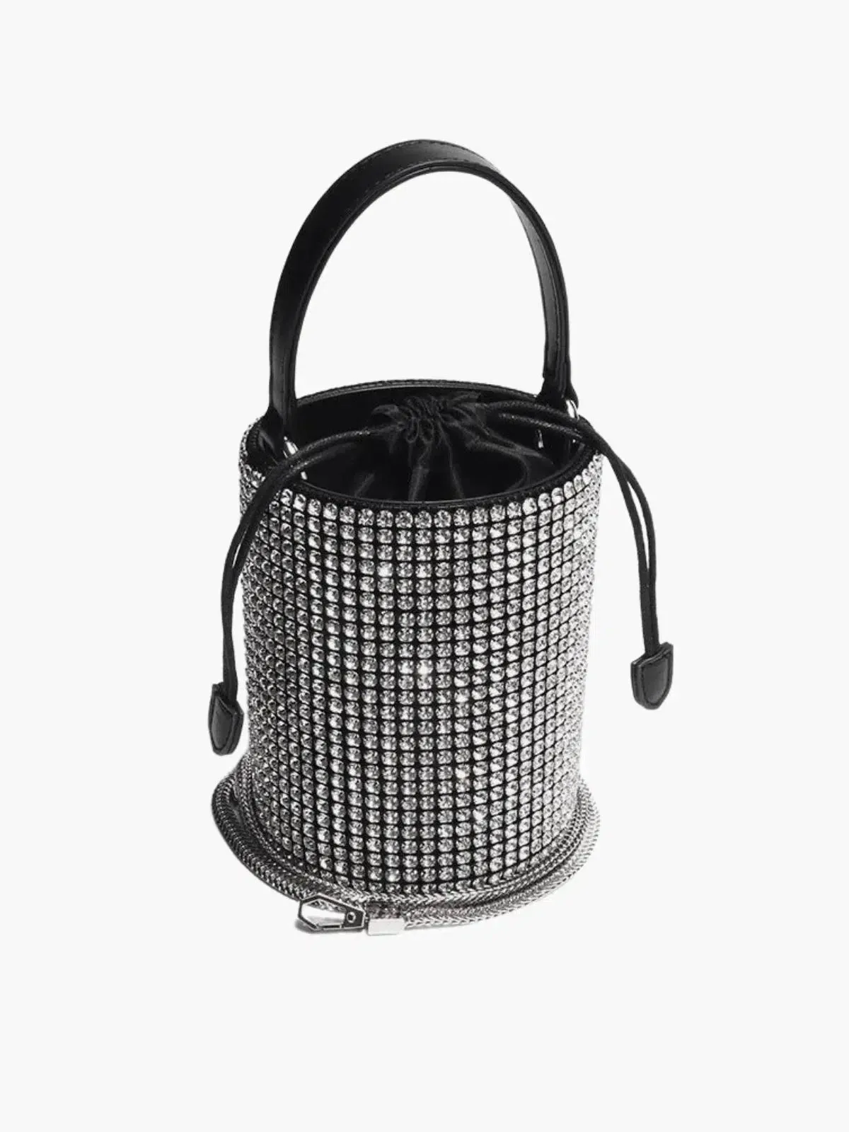 Thalia – Rhinestone mesh – Glam crystal bucket bag