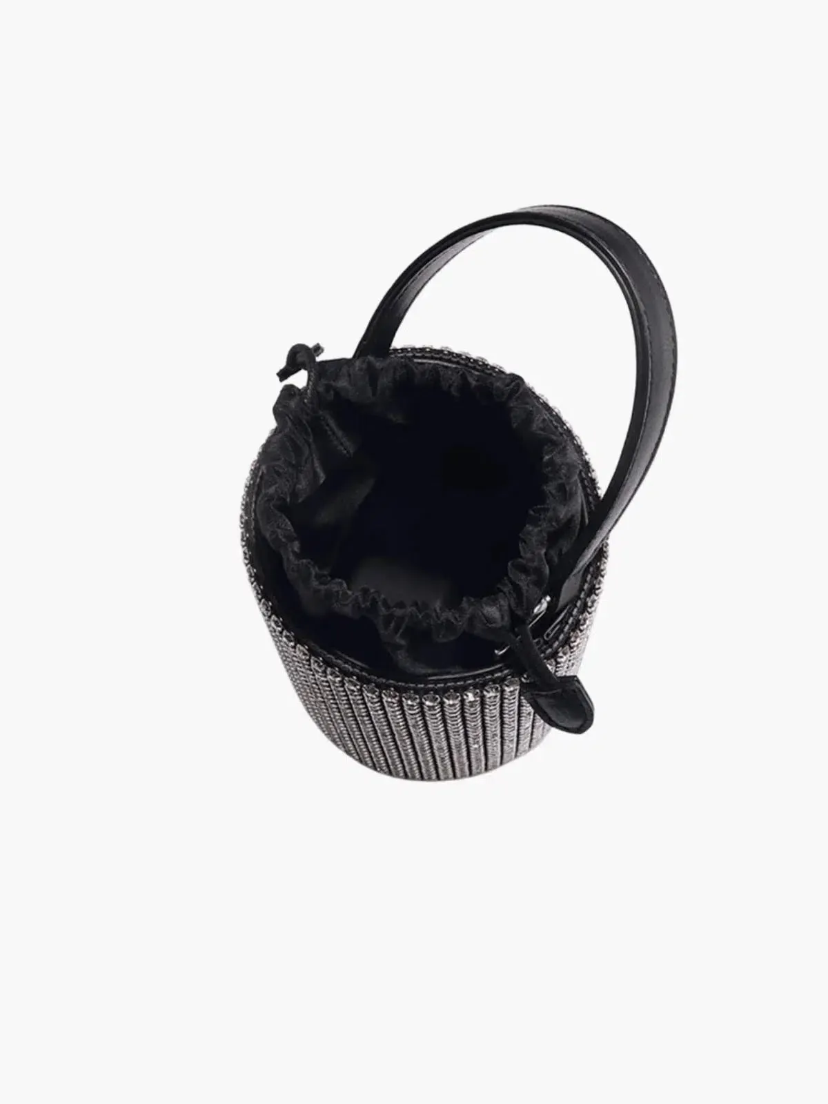 Thalia – Rhinestone mesh – Glam crystal bucket bag