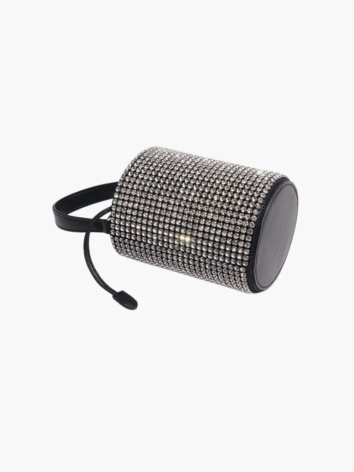 Thalia – Rhinestone mesh – Glam crystal bucket bag