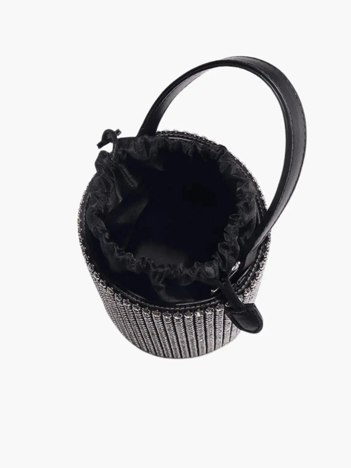Thalia – Rhinestone mesh – Glam crystal bucket bag