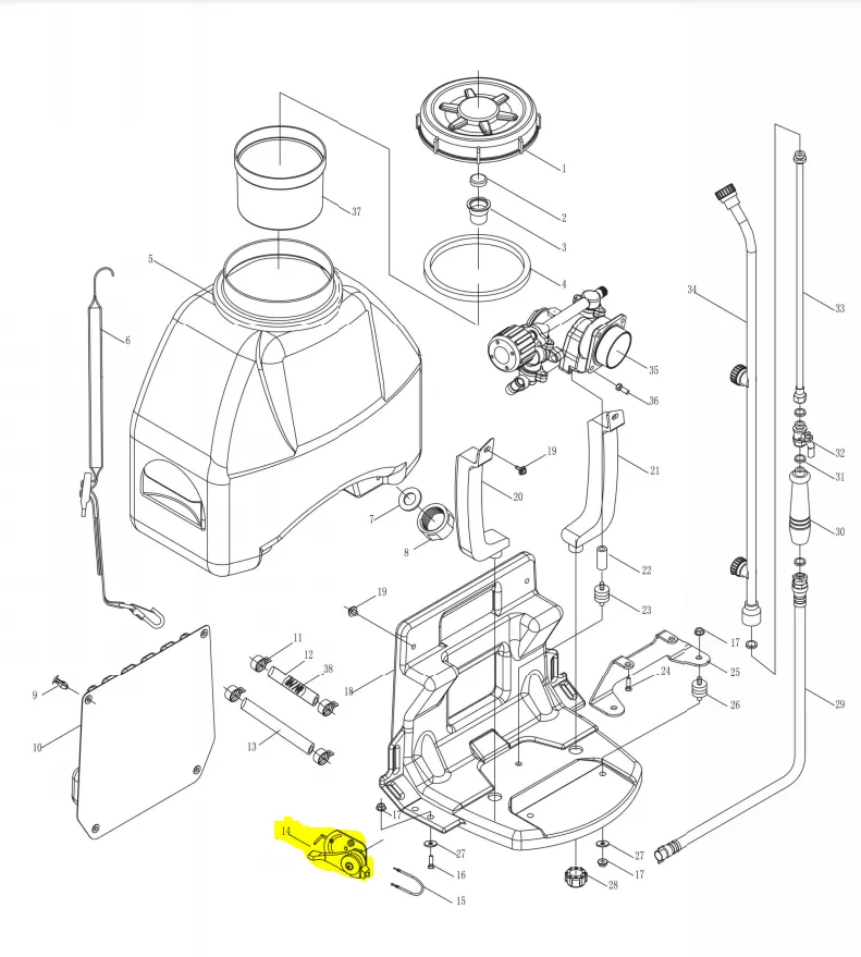 Throttle for TPS25 Backpack Sprayer (3WZ-9.5)