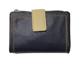 Two Tone Medium Leather Wallet Purse (2 Colours)