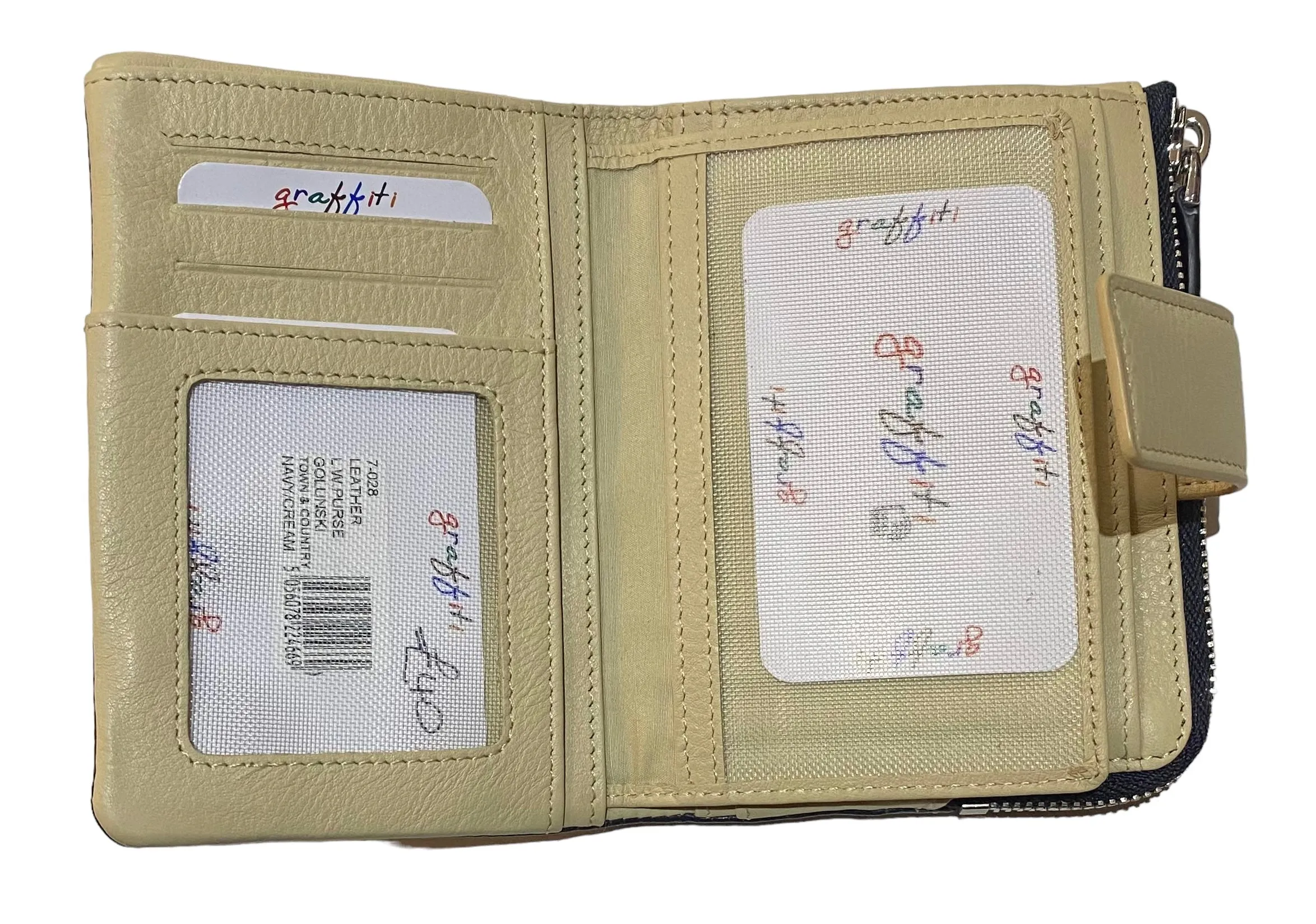 Two Tone Medium Leather Wallet Purse (2 Colours)