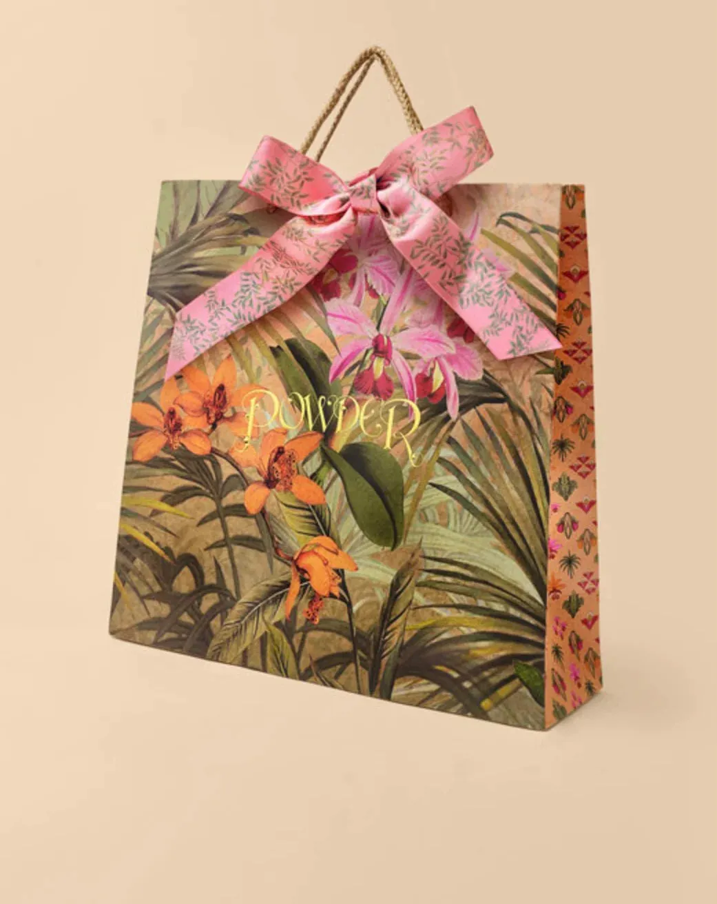 Velvet Tote Bag - Exotic Evening in Ink