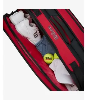 Wilson Super Tour Clash Red/Black 9 Racquet Tennis Bag