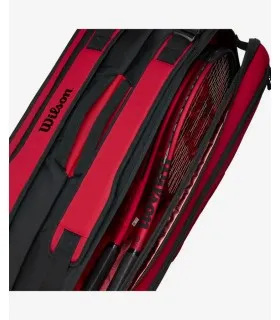 Wilson Super Tour Clash Red/Black 9 Racquet Tennis Bag