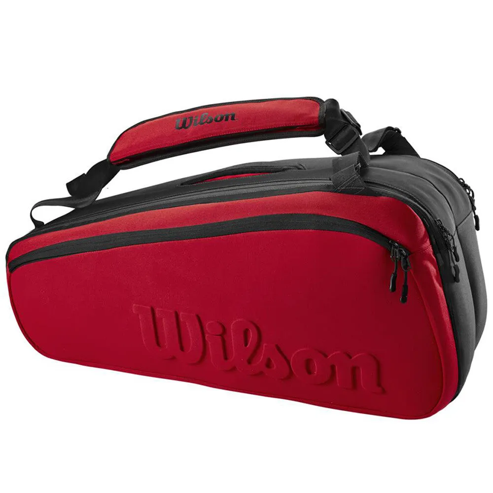 Wilson Super Tour Clash Red/Black 9 Racquet Tennis Bag
