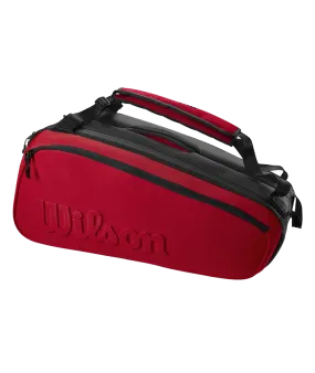 Wilson Super Tour Clash Red/Black 9 Racquet Tennis Bag